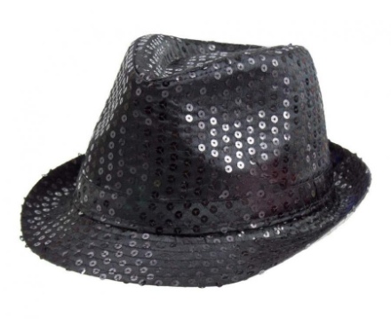 Picture of Klobouk černý s glitry