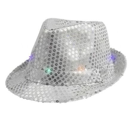 Picture of Klobouk stříbrný s glitry