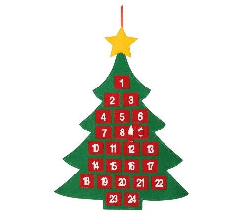 Adventný kalendár vreckár - Vianočný stromček