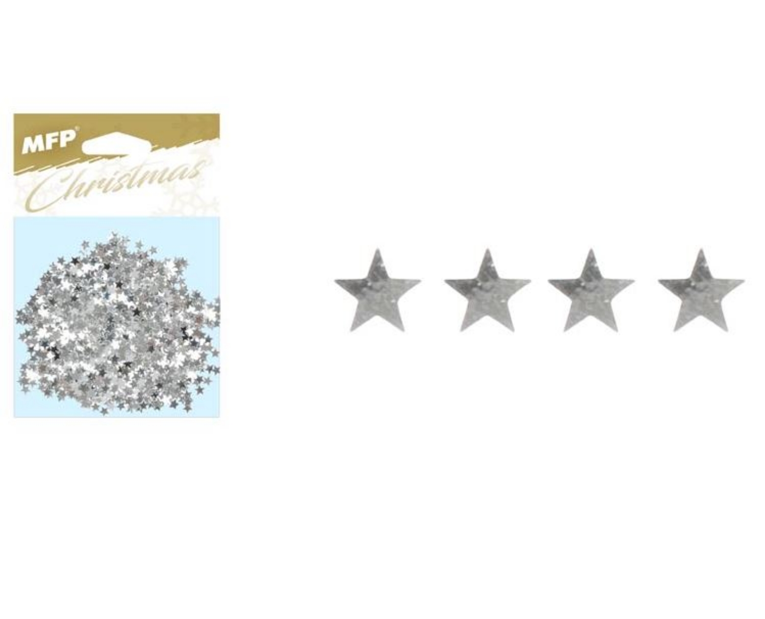 Konfety na stůl Stříbrné hvězdičky 20g