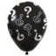 Obrázok z Balónik s potlačou Otázniky čierny - 30 cm