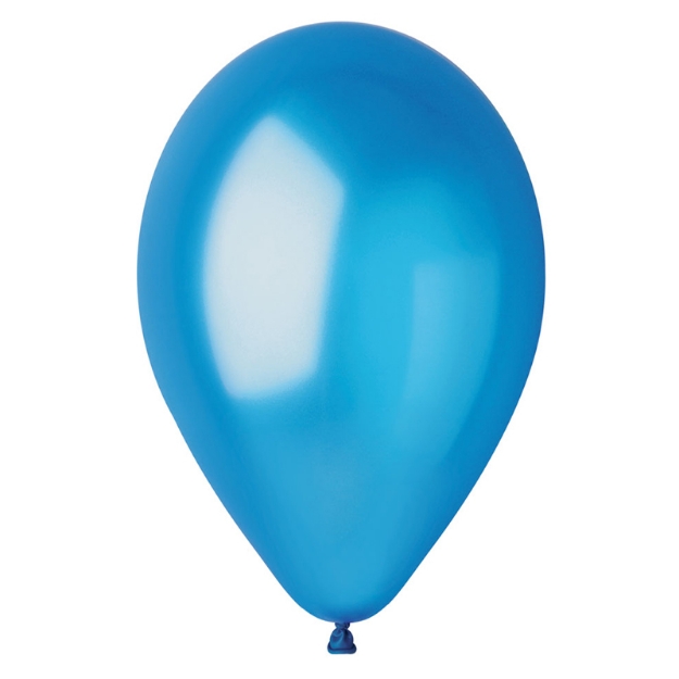 Obrázek Balonek Gemar metalic modrý 30 cm