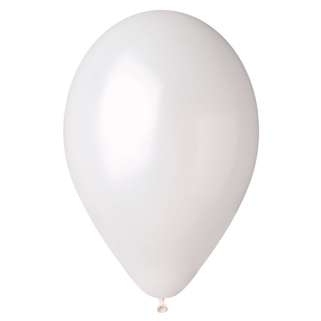 Metalické balonky bílé 30cm
