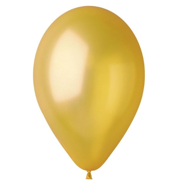 Obrázek Balonky Gemar metalic zlaté 30 cm - 50 ks