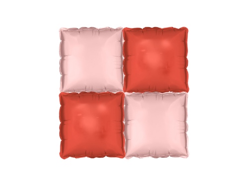 Levně Fóliové foto pozadí čtvercové - červená a růžová, 35 x 35 cm, 4 ks