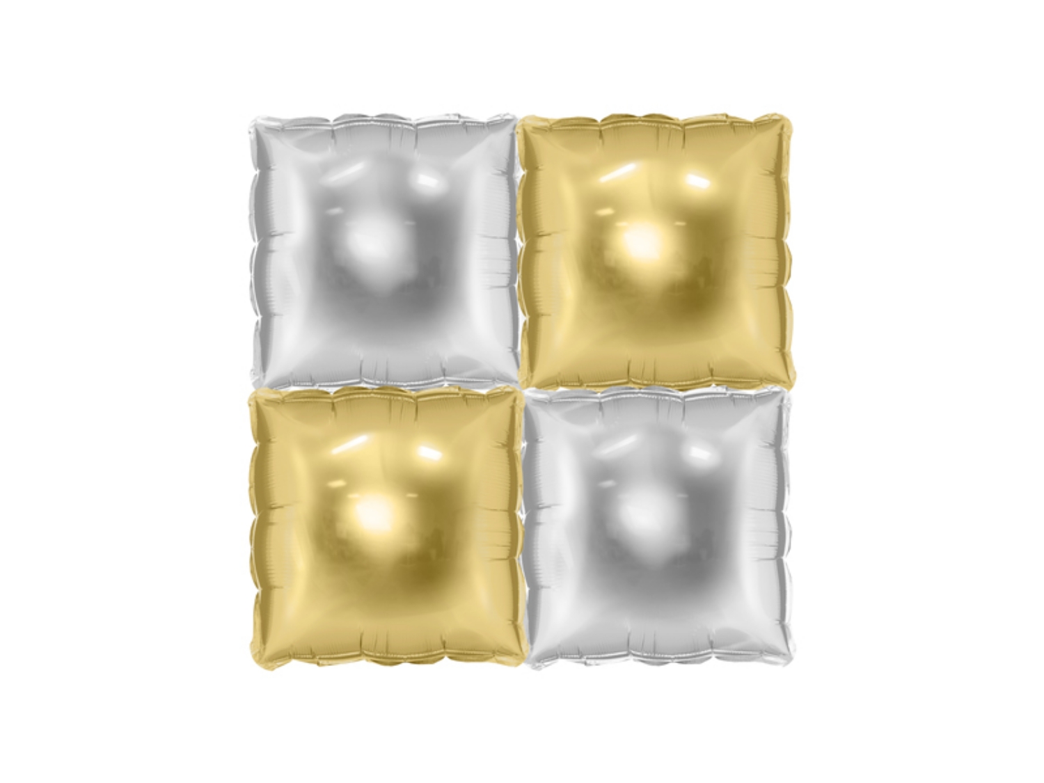 Fóliové foto pozadí čtvercové - zlatá a stříbrná, 35 x 35 cm, 4 ks