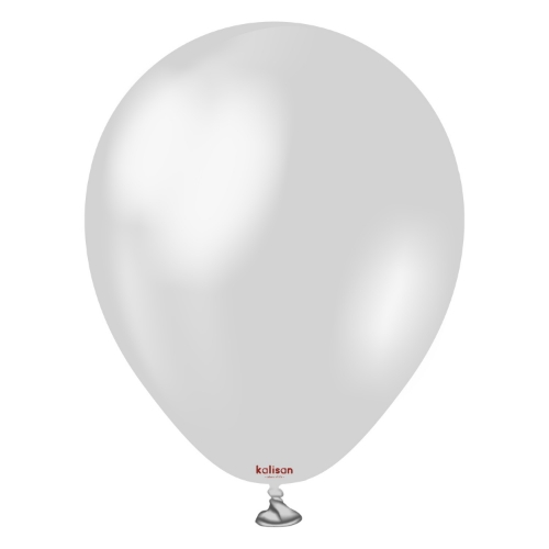Levně Balonky metalické stříbrné, Metallic Silver 30 cm/11", 50 ks