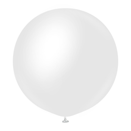 Picture of Pearl White Balloon, Opaque Satin Snow White 45 cm/18"