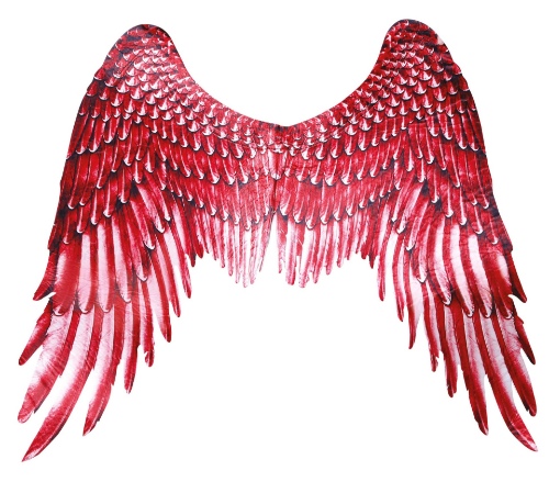 Anjelské krídla červená - látkové 100 x 70 cm