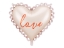 Picture of Heart foil balloon - with the inscription Love, light pink, 70 x 65 cm