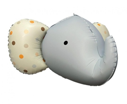 Obrázek Foliový balonek 3D Slon, šedý 63 x 50 cm