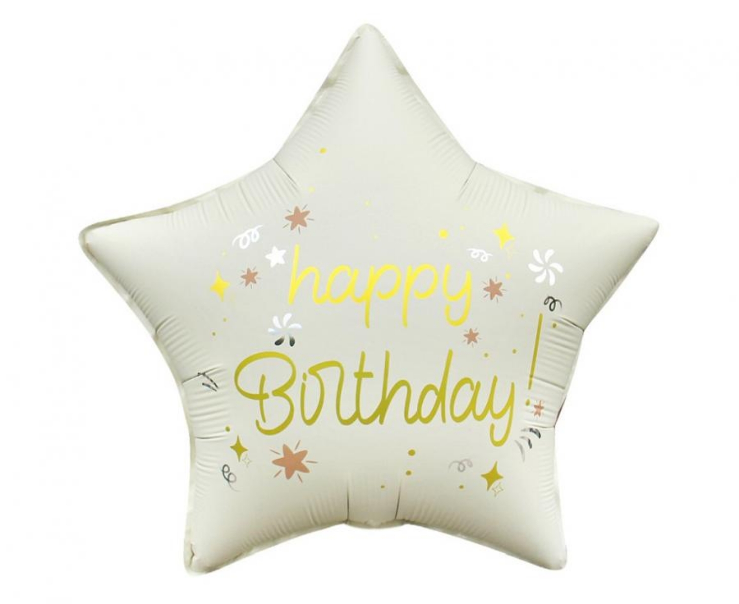 Foliový balonek Happy Birthday - hvězda Blush 45cm