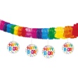 Obrázok z Girlanda Happy Birthday - Farebné bodky - 4 m
