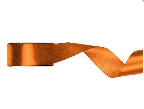 Levně Saténová stuha rezivě oranžová 25 mm x 25 m