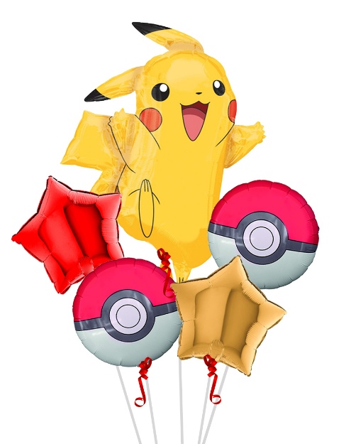 Obrázok z Sada fóliových balónikov Pokémon Pikachu Smart - 5 ks