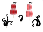 Obrázek Dortové zápichy Pirátská párty – mix 13,5–21 cm