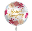 Picture of Foil balloon Happy Birthday CZ - flowers 43 cm