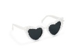 Picture of Heart-shaped Party Glasses with Pearls, White