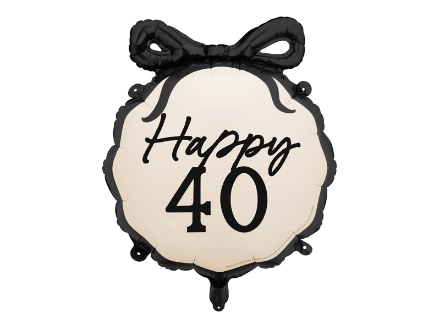 Picture of Foil Balloon with Bow, 40th Birthday - 47 cm