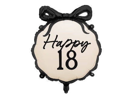 Picture of Foil Balloon with Bow, 18th Birthday - 47 cm