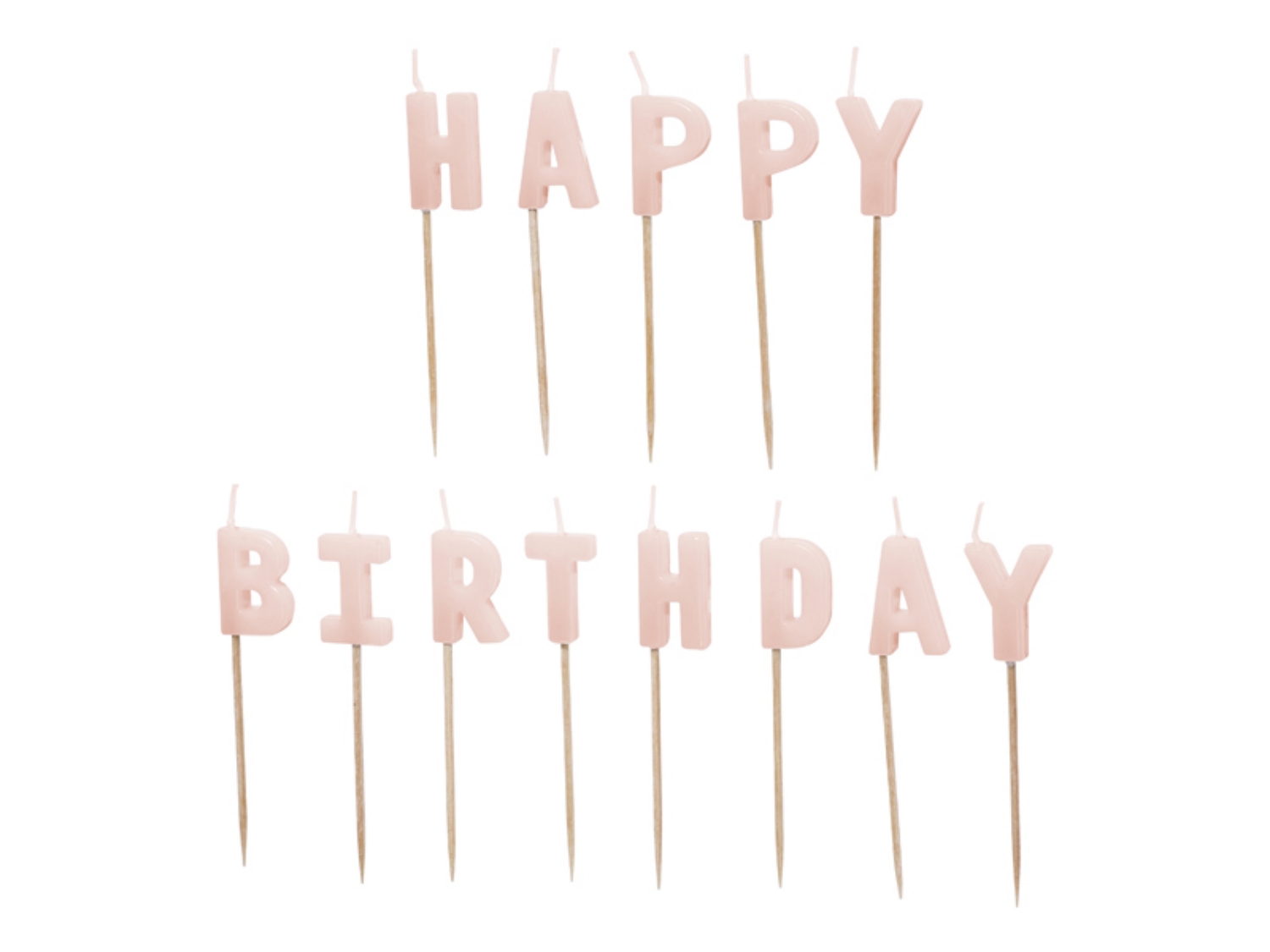 Narozeninové svíčky Happy Birthday, 2,5 cm, růžové