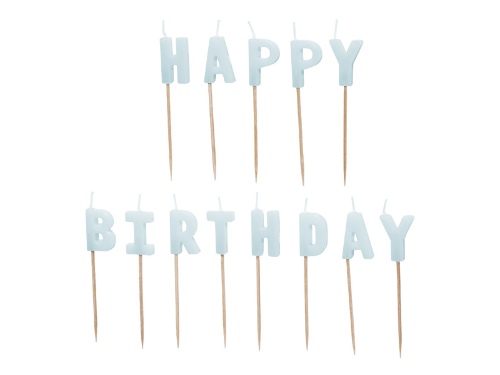 Levně Narozeninové svíčky Happy Birthday, 2,5 cm, modré