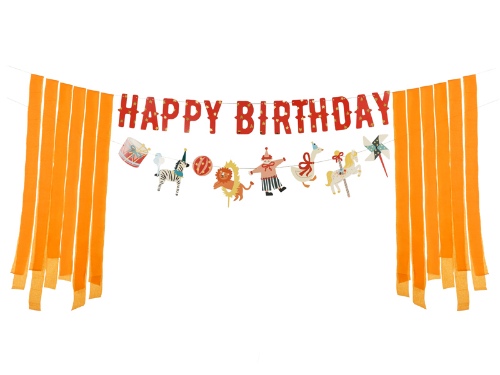 Levně Narozeninový nápis Happy Birthday Cirkus, 275 cm