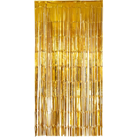 Obrázek Zlatý party závěs k nalepení, 100 x 200 cm