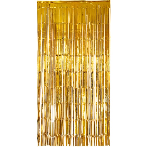 Levně Zlatý party závěs k nalepení, 100 x 200 cm