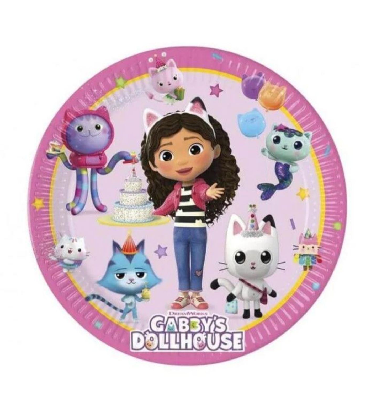 Papírové talíře Gábinin kouzelný domek, Gabby's Dollhouse, 23 cm