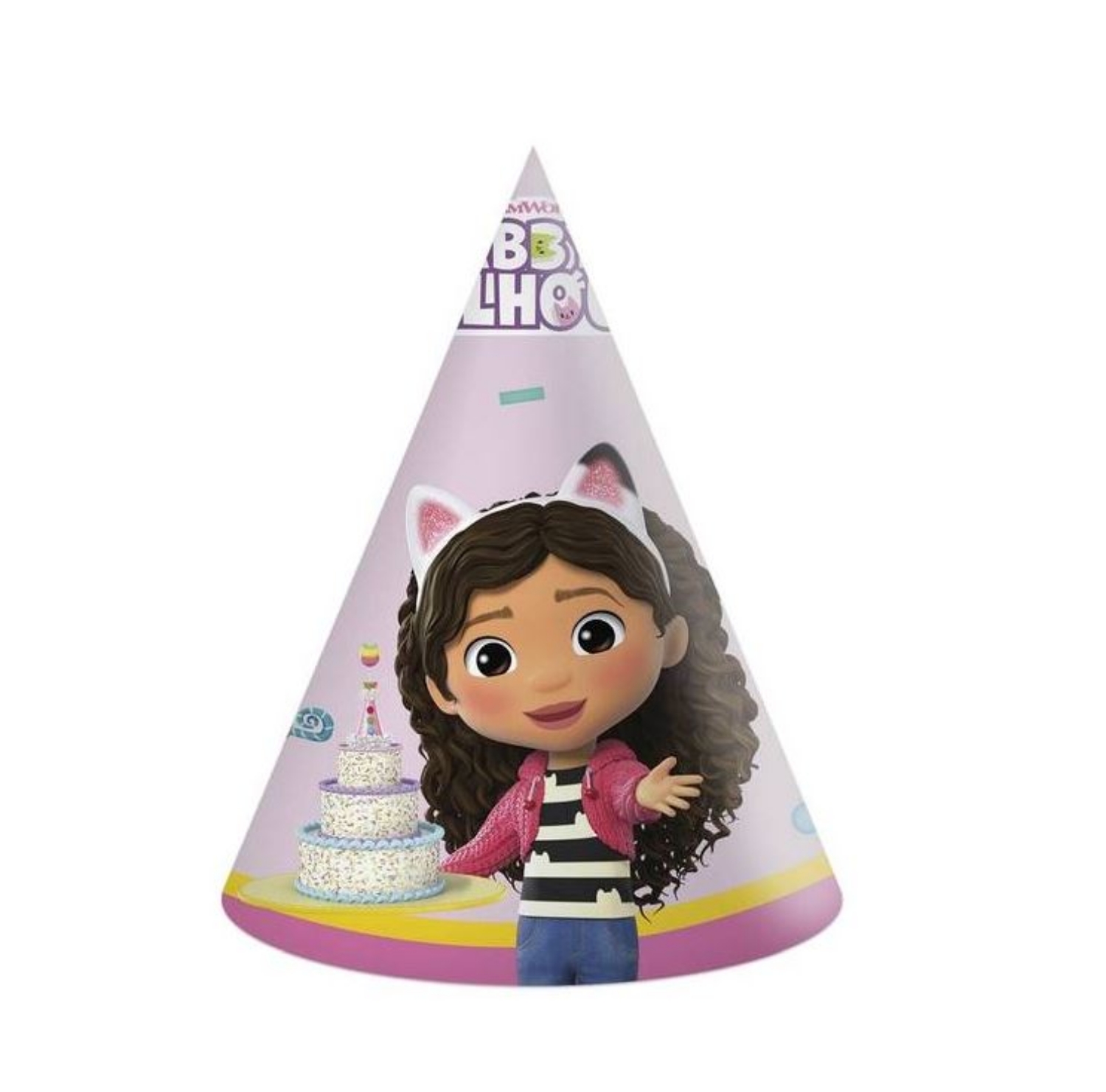 Papírové čepičky Gábinin kouzelný domek, Gabby's Dollhouse, 6 ks