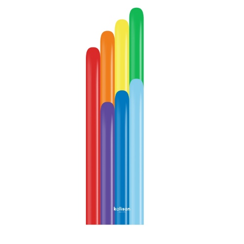 Levně Modelovací balonky profesionální úzké, Rainbow mix 160M, 100 ks