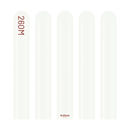 Picture of Professional White Modeling Balloons, 260M, 100 pcs