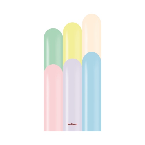 Levně Modelovací balonky profesionální, Macaron mix 260M, 100 ks