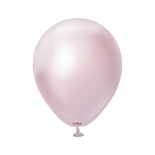 Levně Balonky chromové růžovo zlaté, Mirror Pink Gold 13 cm/5", 100 ks