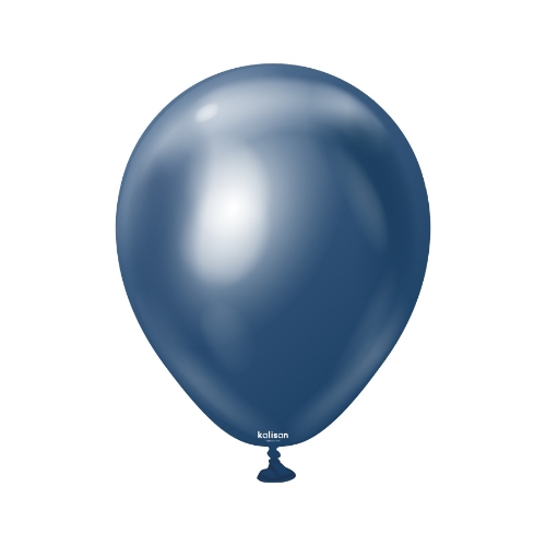 Levně Balonky chromové tmavě modré, Mirror Navy 13 cm/5", 100 ks