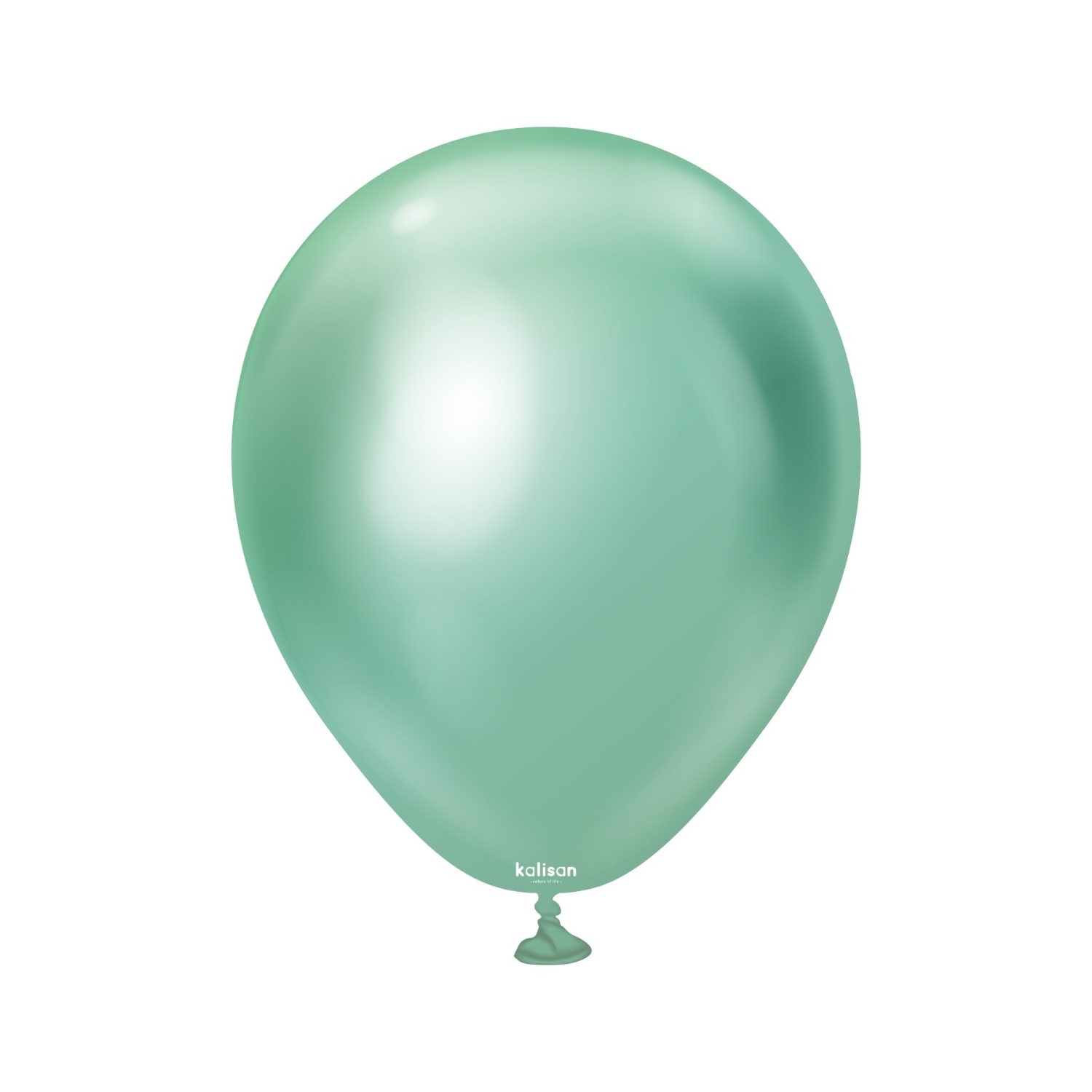 Levně Balonky chromové zelené, Mirror Green 13 cm/5", 100 ks
