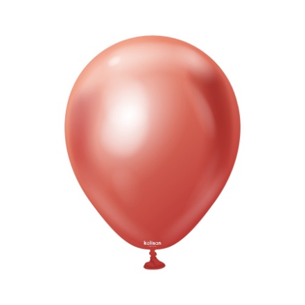 Obrázek Balonky chromové červené, Mirror Red 13 cm/5", 100 ks