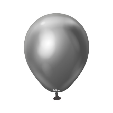 Obrázek Balonky chromové grafitové, Mirror Space Grey 13 cm/5", 100 ks