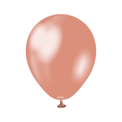 Levně Balonky metalické, Metallic Rose Gold 13 cm/5", 50 ks