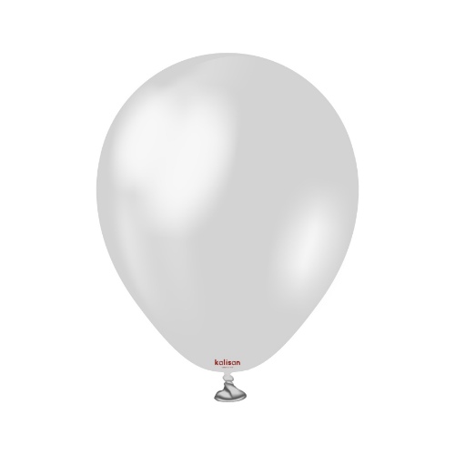 Levně Balonky metalické stříbrné, Metallic Silver 13 cm/5", 50 ks
