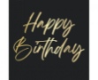 Picture of Paper napkins Elegant Happy Birthday black, 33 x 33 cm