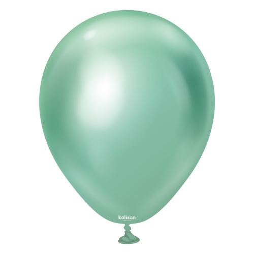 Levně Balonek chromový zelený, Mirror Green 30 cm