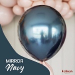 Obrázek z Balonek chromový tmavě modrý, Mirror Navy 30 cm 