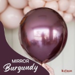 Obrázek z Balonek chromový vínový, Mirror Burgundy 30 cm 