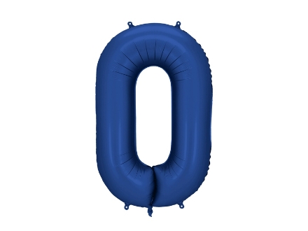 Obrázek Foliová číslice Saténová tmavě modrá, Navy 0 - 86 cm