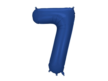 Obrázek Foliová číslice Saténová tmavě modrá, Navy 7 - 86 cm