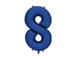 Picture of Satin Dark Blue Foil Number Balloon, Navy 8 - 86 cm
