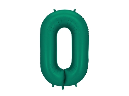 Obrázok z Fóliová číslica Saténová tmavě zelená, Bottle Green 0 - 86 cm