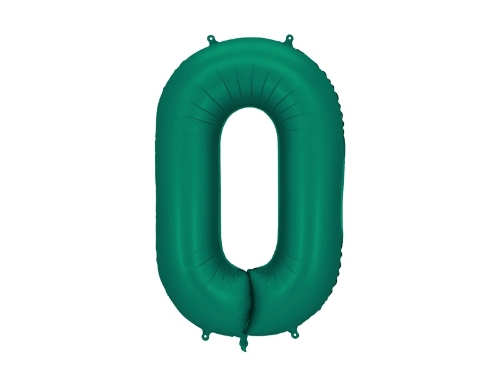 Levně Foliová číslice Saténová tmavě zelená, Bottle Green 0 - 86 cm